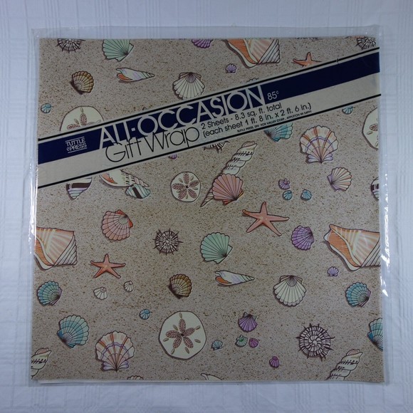 Tuttle Press All Occasion Gift Wrap Lot of 6 packs w/ 2 sheets 20x30 VTG NOS - Picture 9 of 14